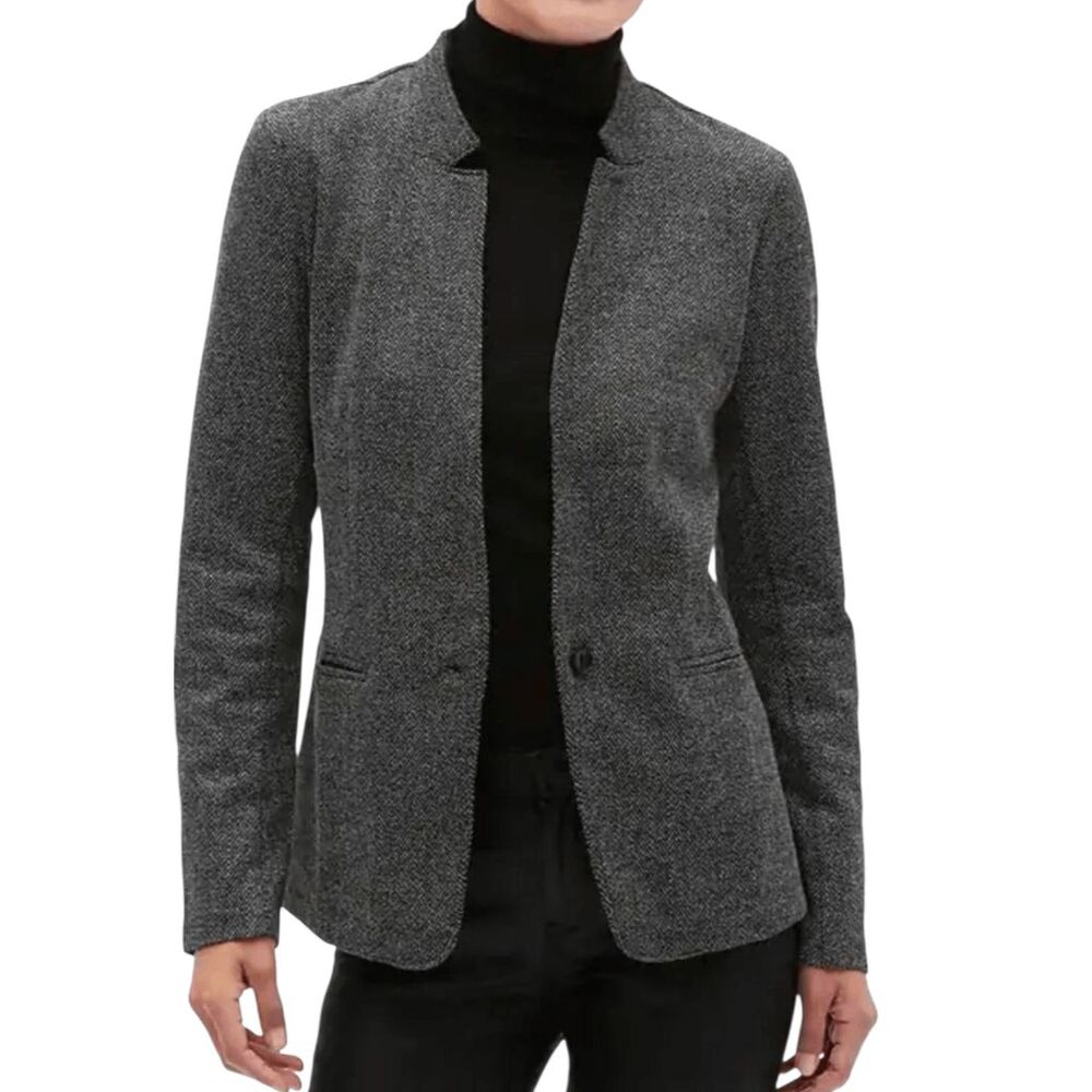 BANANA REPUBLIC Inverted Collar Soft Stretch Blazer Size XS